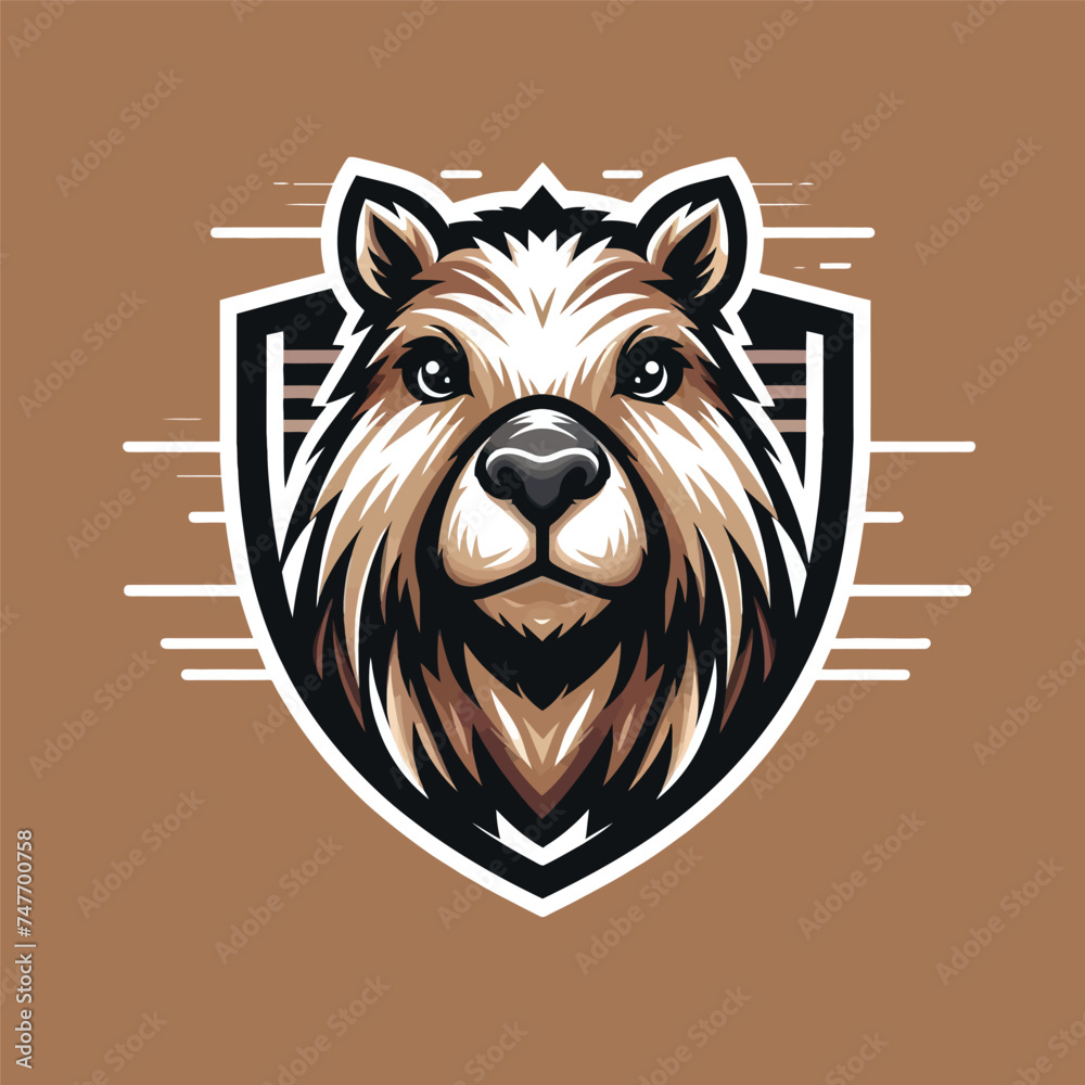 Capybara Vectorised Bitmap เวกเตอร์ Stock Capybara logo for graphic design, capybara designs for ...