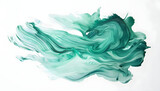 Fototapeta Konie - colorful  jade green watercolor stains