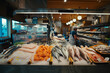 Fresh fish in the supermarket