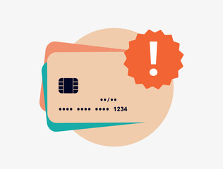 Poster - fraud detection icon. guard against bank card fraud and unauthorized transactions. enhance payment s