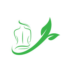 Poster - leaves nature body massage logo design