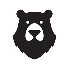 Sticker - animal mascot simple bear grizzly logo vector