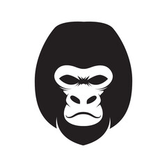 Canvas Print - face strong gorilla head logo vector