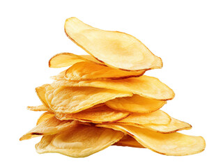 Wall Mural - Delicious potato chips cut out