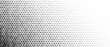 Rhombus gradient corner halftone texture. Diamond shape dot fading pattern. Abstract geometric particle vanish gradient background. Rhomb shape grunge overlay structure. Vector black white wallpaper