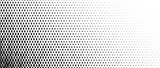 Fototapeta  - Rhombus gradient corner halftone texture. Diamond shape dot fading pattern. Abstract geometric particle vanish gradient background. Rhomb shape grunge overlay structure. Vector black white wallpaper