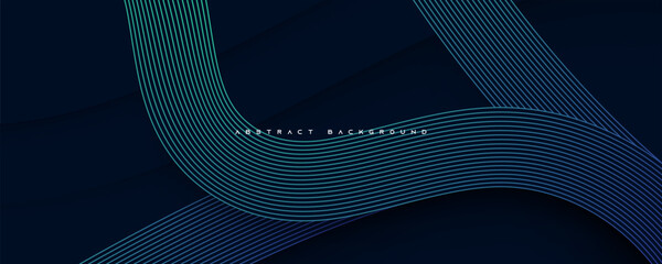 Wall Mural - Abstract blue circle geometric background. Diagonal modern shape texture design vector.