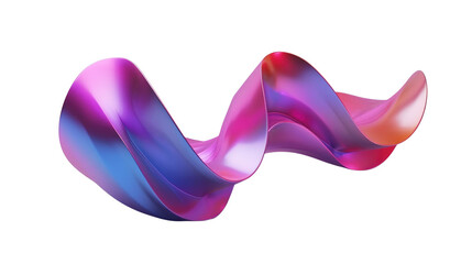 Wall Mural - gradient purple flow curved on transparent background