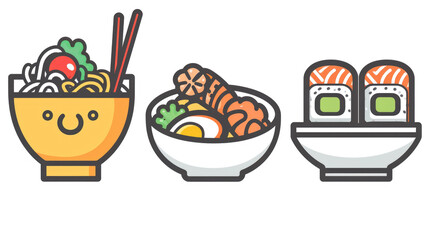 Wall Mural - Bowl of sushi and bowl of rice with chopsticks