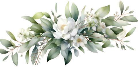 Wall Mural - white flower png picture