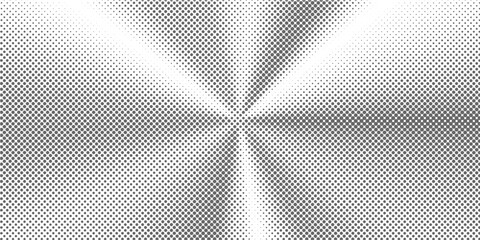 Poster - Sun rays halftone background. White and grey radial abstract comic pattern. Vector explosion abstract lines backdrop