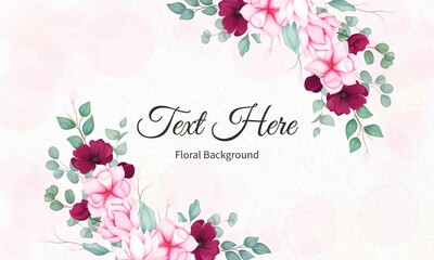 Wall Mural - Valentine S Day Greeting Card With Beautiful Floral