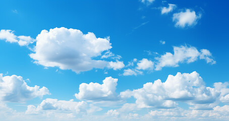 Wall Mural - blue sky with white cloud background. blue sky with cloud closeup