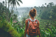 Female backpacker exploring Bali, Indonesia