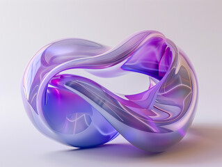 3d render of an abstract fluid sculpture morphing with every moment