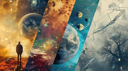 Wall Mural - Contemporary art. Conceptual image. Concept of science, education.