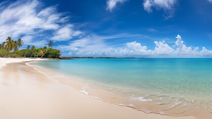 Tropical Beach Panorama: Vast Seascape Horizon Captured by Canon RF 50mm f/1.2L USM