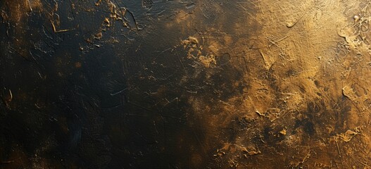 Wall Mural - A rugged grunge background texture reminiscent of iron and gold, blending industrial grit with luxurious accents