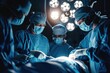 © Iftikhar alam - A team of medical professionals, including doctors and nurses, are engaged in the process of performing surgery on a patient in an operating room, Surgeons performing a robotic surgery, AI Generated