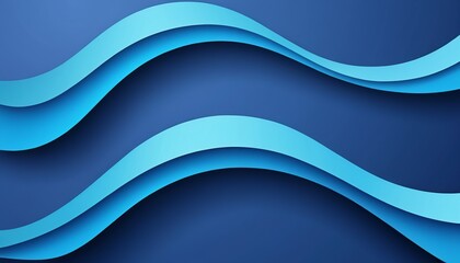 Poster - Business Presentation Background: Blue Origami Waves