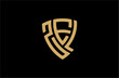 ZEL creative letter shield logo design vector icon illustration