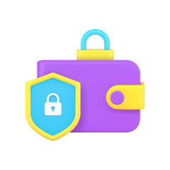Poster - money financial protection banking account insurance safety 3d icon realistic vector illustration