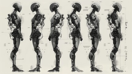 Poster - An assortment of robot silhouettes