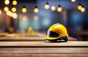 Wall Mural - safety construction helmet background