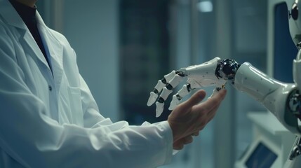 Aufkleber - In the future, doctors will be using AI robots for diagnosis, care, and to improve the accuracy of patient treatment. Medical research and development will be using innovation technology to improve