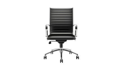 Wall Mural - black office armchair cut out. isolated modern arm chair on transparent background