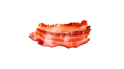 Wall Mural - fried bacon cut out. isolated fried bacon on transparent background