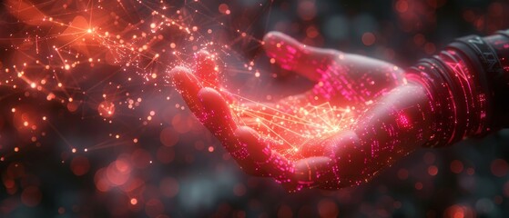 Aufkleber - In this virtual world, technology is held by a woman holding a device that connects to the virtual world via a global network. The device communicates over the internet, but is wirelessly connected.