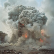 smoke and actual construction detonate in blazing obliteration-174