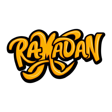 Ramadan graffiti lettering typography art illustration