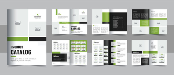 Wall Mural - product catalog design or modern product catalogue template, company product catalog portfolio layou
