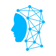 Sticker - Artificial intelligence vector icon logo