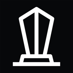 trophy award line icon