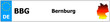 © M&M Baciu - Bernburg car licence plate sticker name and map of Germany. Vehicle registration plates frames German number