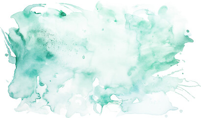 Poster - Green texture watercolor stain