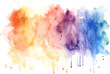 Watercolor texture on transparent background
