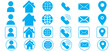 collection of business card icons in various styles, collection of business card icons 
