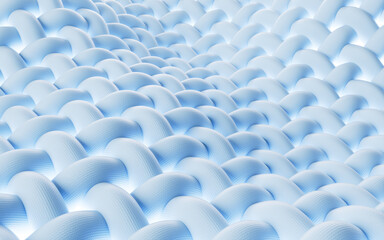 Wave cloth with microscopic detail, 3d rendering.