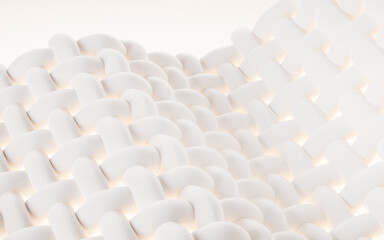 Wave cloth with microscopic detail, 3d rendering.