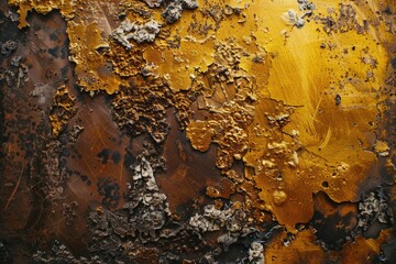 Poster - Detailed view of a rusty metal surface, suitable for industrial backgrounds