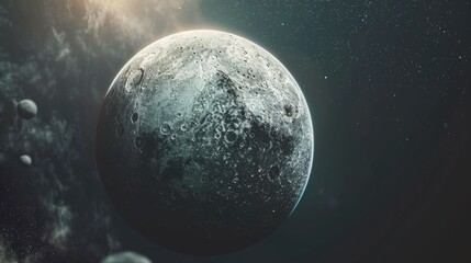 Poster - A stunning image of a planet shining in the sky. Perfect for space enthusiasts or educational materials