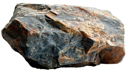 Poster - A large rock sitting on a white surface, suitable for various design projects