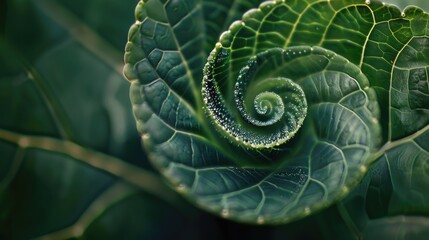 Poster - Close-up view of a leafy plant with water droplets. Suitable for nature and gardening themes