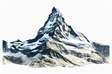Aufkleber - A majestic mountain covered in snow. Perfect for outdoor and nature themes