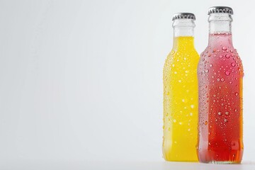 Poster - Two bottles of soda placed side by side. Suitable for beverage industry promotions