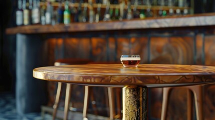 Poster - A glass of beer resting on a wooden table. Perfect for beverage or relaxation concepts